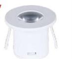 FARETTO INCASSO TONDO BI D3,5 F3 1W 220V  3000K-3297
